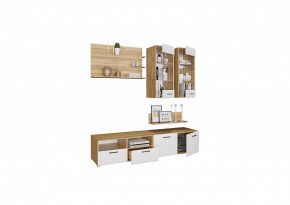 Гостиная НЕНСИ (модульная) Крафт золотой/Белый глянец в Урае - uray.mebel24.online | фото 3