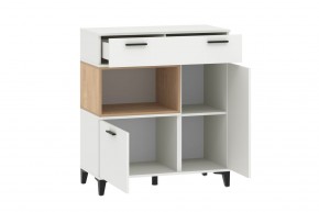 Гостиная "Bergen" (модульная) Белый /Дуб бунратти в Урае - uray.mebel24.online | фото 9