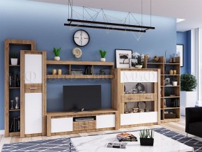 ТЕРРА Гостиная МДФ (модульная) Белый глянец/дуб сонома в Урае - uray.mebel24.online | фото