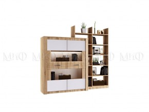 ТЕРРА Гостиная МДФ (модульная) Белый глянец/дуб сонома в Урае - uray.mebel24.online | фото 3
