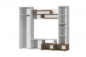 Гостиная Юна (Белый текстурный/Дуб крафт золотой) в Урае - uray.mebel24.online | фото 2