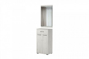 ИТАЛИЯ Зеркало 600/Тумба Комби ТК 600 (дуб крафт белый) в Урае - uray.mebel24.online | фото 1