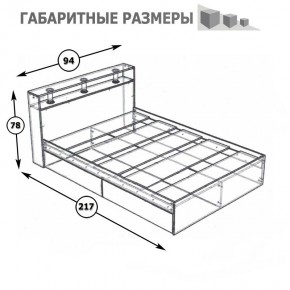 Камелия Кровать 0900, цвет белый, ШхГхВ 93,5х217х78,2 см., сп.м. 900х2000 мм., без матраса, основание есть в Урае - uray.mebel24.online | фото 5