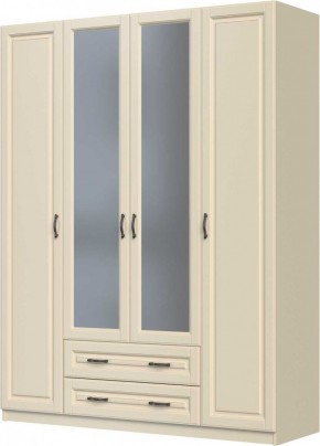 КАНТРИ Шкаф ШР-4 с 2 зерк. (слоновая кость) ЛАК в Урае - uray.mebel24.online | фото