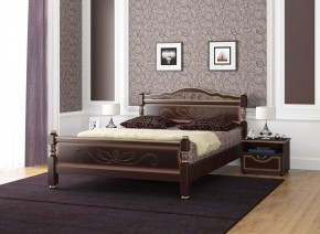 КАРИНА-5 Кровать из массива 1600 (Темный орех) в Урае - uray.mebel24.online | фото