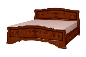 КАРИНА-6 Кровать из массива 1200 с 2-мя ящиками в Урае - uray.mebel24.online | фото 4