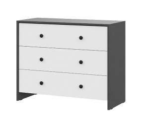 Комод 3 ящика "Дольче" (графит/белый) в Урае - uray.mebel24.online | фото