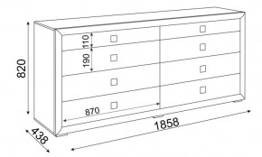 Комод большой Глэдис М27 (Дуб Золотой/Цемент светлый) в Урае - uray.mebel24.online | фото 2