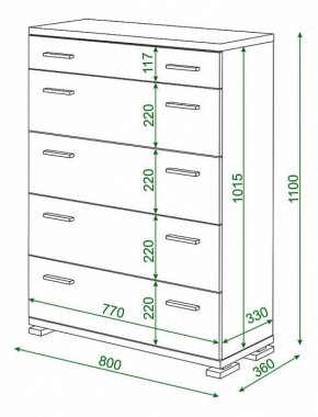 Комод Домино КМ-1 в Урае - uray.mebel24.online | фото 3