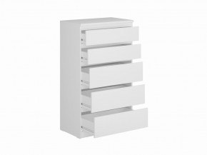 Комод КАСТОР с пятью ящиками, цвет белый в Урае - uray.mebel24.online | фото 2