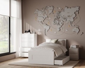 Комод КАСТОР с пятью ящиками, цвет белый в Урае - uray.mebel24.online | фото 3