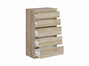 Комод КАСТОР с пятью ящиками, цвет Дуб Сонома в Урае - uray.mebel24.online | фото 2