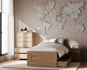 Комод КАСТОР с пятью ящиками, цвет Дуб Сонома в Урае - uray.mebel24.online | фото 3