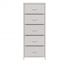 Комод Leset Линкс 5 ящ. (к/з), Каркас Белый, ящики Белые в Урае - uray.mebel24.online | фото 1