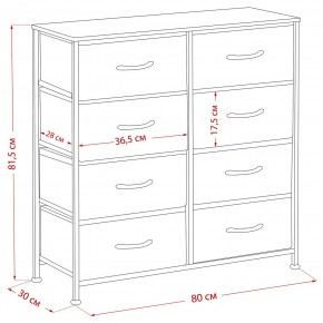 Комод Leset Линкс 8 ящ. (к/з), Каркас Белый, ящики Белые в Урае - uray.mebel24.online | фото 8