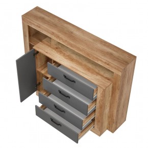 Комод многофункциональный Прима КМ-17 (графит/дуб каньон) в Урае - uray.mebel24.online | фото 4