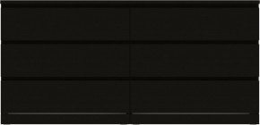Комод Варма 6Д большой с шестью выдвижными ящиками, цвет ясень черный в Урае - uray.mebel24.online | фото 2