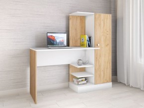Компьютерный стол Квартет-6 Дуб крафт золотой/Белый в Урае - uray.mebel24.online | фото