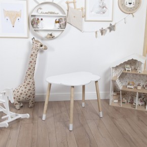 Комплект детский стол ОБЛАЧКО и стул ОБЛАЧКО ROLTI Baby (белая столешница/белое сиденье/береза ножки) в Урае - uray.mebel24.online | фото