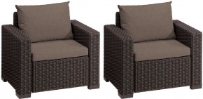 Комплект кресел Калифорния (California chair) коричневые в Урае - uray.mebel24.online | фото 2