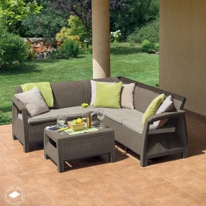 Комплект мебели угловой Корфу Релакс Сет (CORFU II RELAX SET) коричневый в Урае - uray.mebel24.online | фото 4