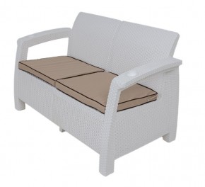 Комплект уличной мебели Yalta Premium Terrace Set (Ялта) белый (+подушки под спину) в Урае - uray.mebel24.online | фото 2