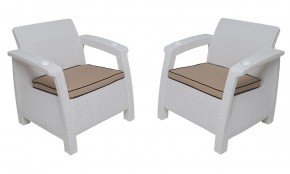 Комплект уличной мебели Yalta Premium Terrace Set (Ялта) белый (+подушки под спину) в Урае - uray.mebel24.online | фото 4