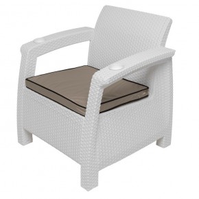 Комплект уличной мебели Yalta Premium Terrace Set (Ялта) белый (+подушки под спину) в Урае - uray.mebel24.online | фото 7