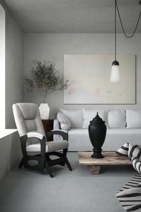 Кресло маятниковое Леон 29-К-КР (экокожа/крем) в Урае - uray.mebel24.online | фото