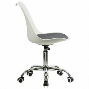 Кресло стул BRABIX "Eames MG-310 CH", хром, пластик белый, ткань серая, 532924 в Урае - uray.mebel24.online | фото 3