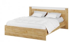 Кровать Адель 1.4 Настил из ДСП 2с дуб крафт золотой/белый в Урае - uray.mebel24.online | фото