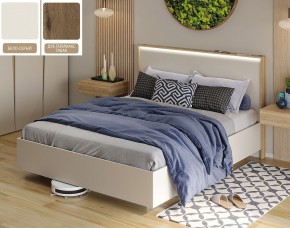 Кровать (Бело-серый U775 ST9/Дуб Галифакс Табак) 1400 в Урае - uray.mebel24.online | фото