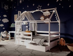 Кровать-домик 80*160 Белый в Урае - uray.mebel24.online | фото
