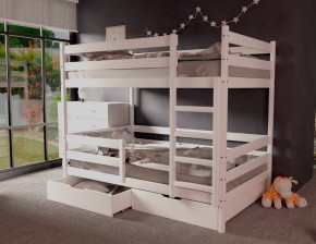 Кровать двухъярусная без крыши 80*160 Белый в Урае - uray.mebel24.online | фото 1