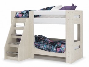 Кровать двухъярусная Симба  дуб белфорд-белый глянец в Урае - uray.mebel24.online | фото 2