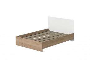 Кровать Эконом 1200 (Дуб крафт золотой/Белый текстурный) в Урае - uray.mebel24.online | фото 1