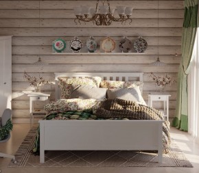 Кровать Кантри двухспальная 180х200, массив сосны, цвет белый в Урае - uray.mebel24.online | фото 4