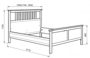 Кровать Кантри односпальная 90х200, массив сосны, цвет белый в Урае - uray.mebel24.online | фото 2