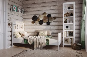 Кровать Кантри односпальная 90х200, массив сосны, цвет белый в Урае - uray.mebel24.online | фото 4