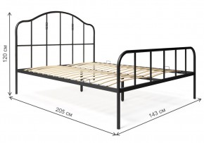 Кровать Милена 140х200 черная в Урае - uray.mebel24.online | фото 1