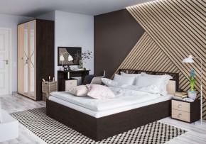 Кровать Ненси-2 1.6 Ортопед на опорах венге/дуб молочный в Урае - uray.mebel24.online | фото 2