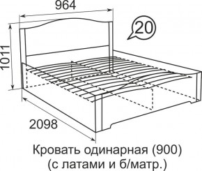 Кровать с латами Виктория 1800*2000 в Урае - uray.mebel24.online | фото 5