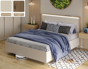 Кровать (Светло-серый U750 ST9/Дуб Галифакс Табак) 1400 в Урае - uray.mebel24.online | фото