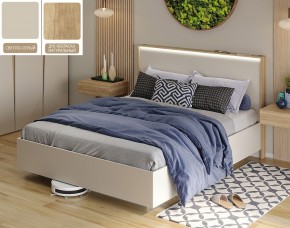 Кровать (Светло-серый U750 ST9/Дуб Небраска натуральный) 1600 в Урае - uray.mebel24.online | фото