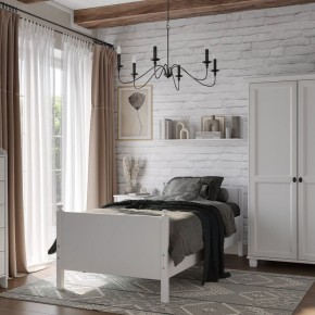 Кровать Вествик односпальная 90х200, массив сосны, цвет белый в Урае - uray.mebel24.online | фото 4