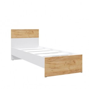 Кровать Юнона 0.9 Белый/Дуб крафт в Урае - uray.mebel24.online | фото