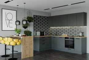 Кухня угловая Антрацит 2600х1600 (Стол. 38мм) в Урае - uray.mebel24.online | фото 1