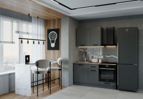 Кухонный гарнитур Антрацит 1600 (Стол. 38мм) в Урае - uray.mebel24.online | фото