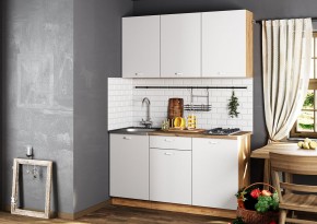 Кухонный гарнитур Дана 1.5 м (дуб крафт золотой/белый) в Урае - uray.mebel24.online | фото