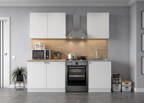 Кухонный гарнитур КГ-6 (1600) Белый текстурный/Дуб Сонома в Урае - uray.mebel24.online | фото